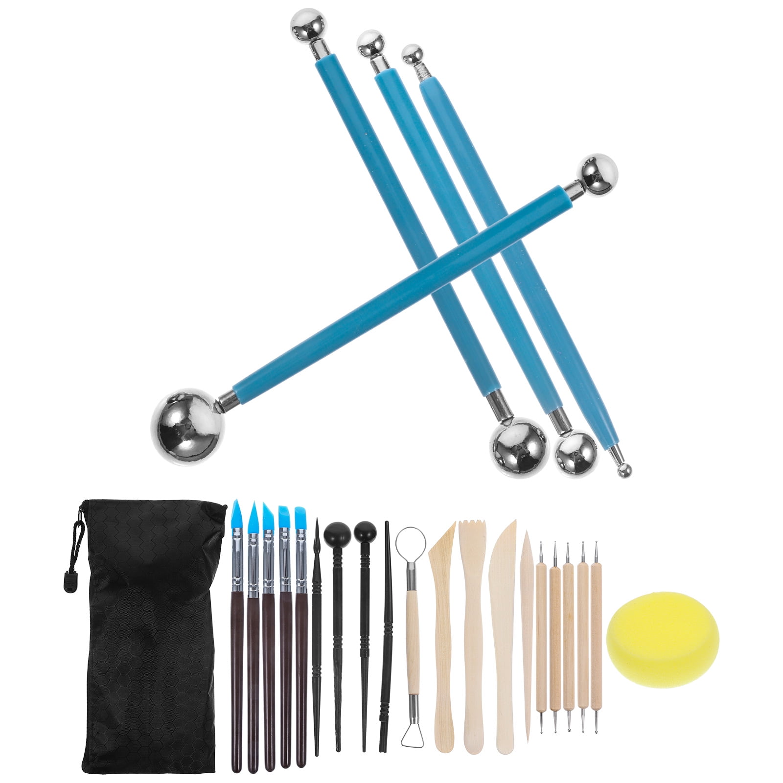 FRCOLOR 1 Set of Reusable DIY Clay Tools Pottery Sculpting Tools Clay Carving Supplies for Beginner,11.81"X7.87"X0.79"