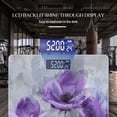 thumbnail image 3 of High Precision Body Weight Scale Smart Bathroom Scales with Large LCD Display(400lbs),Decorative for Bedroom-Purple Anemone Flowers In Abstract Painting, 3 of 4