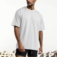 thumbnail image 3 of BOBOGOJP Chemises pour Hommes Décontracté Coton Col Rond Manches Courtes T-Shirt Basique Chandail Tee-Shirt (Blanc,m), 3 of 4
