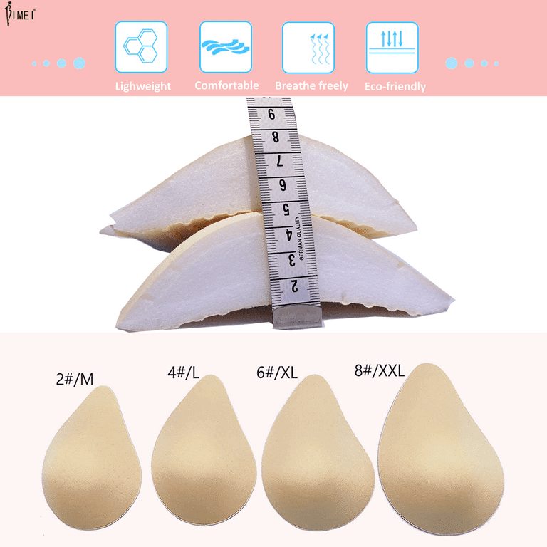 BIMEI Spiral Cotton Mastectomy Breast Prosthesis Breast Forms Bra Insert  Pads Light-weight Ventilation Sponge Boobs for Women Mastectomy Breast  Cancer Support,1 Piece Left, Size 8 