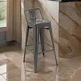 thumbnail image 6 of Benjara Giri 26" Footrest &Tapered Legs Counter Stool Chair-Light Gray(Set of 4), 6 of 6