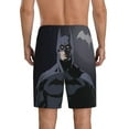 thumbnail image 3 of Batman Pajama Shorts for Men, Summer Graphic Lounge Pajama Bottoms Soft Sleep Pjs Pants with Drawstring & Pockets, 3 of 8
