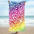 thumbnail image 5 of Kezqiaxn Colored Leopard Microfiber Beach Towel Oversized, Quick Drying Bath Towel Sandproof Beach Blanket Multi-Purpose Towel For Travel Swimming Pool Swimming Camping Beach Towel Beach Cushion Mats, 5 of 9