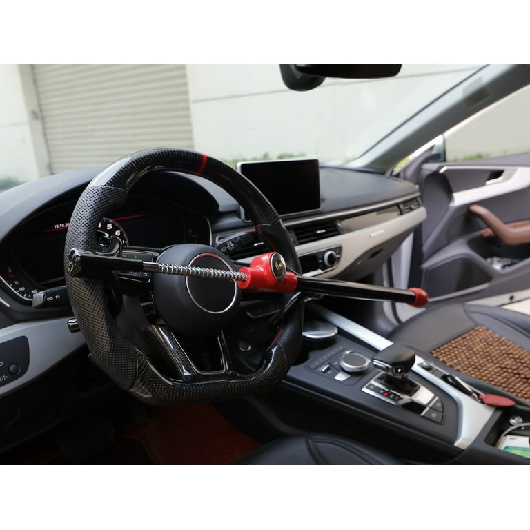 Hyper Tough Anti-Theft Steering Wheel Lock, Red, Black, Model 7867