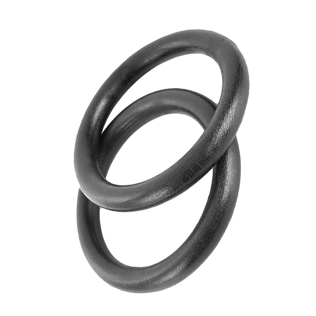 y 1 Pair ABS Fitness Gym Rings Gymnastic Rings Pull-up Rings for Body Strength Power Chin Up Training Workout (Black)
