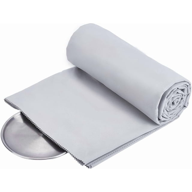 Paño antiplata gris de 2 x 1,5 m (6,6 x 4,8 pies), paño de lujo para pulir plata, paño para limpiar joyas, paño para pulir cubiertos y guardar cubertería.