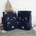 thumbnail image 2 of Embroidery Cute Cartoon Backpack Cat Ear Girl Schoolbag For Teenage Women Casual Black Canvas School Teen Backpack, 2 of 5