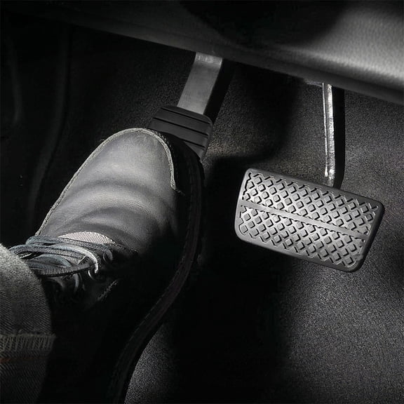 OULII 4Pcs Durable Black Rubber Clutch Brake Pedal Covers for Car with Noise Reduction and Anti Skid