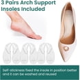 thumbnail image 3 of Welnove Gel Arch Supports for Plantar Fasciitis – 3 Pairs Self Adhesive Reusable Arch Cushions for Flat Feet & Foot Pain Relief Pressure – for Women & Men (S), 3 of 7
