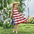 thumbnail image 7 of FamilyThread FamilyThread Girls Summer 4th Of July Dresses with Ruffle Short Sleeve Casual A-Line Swing Twirly School Sundress For 5-14Y, 7 of 7