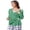 Green, variant on Women's Post-Shoulder Surgery Shirts Long Sleeve V-Neck Wrap Chemo Blouse for Port Access Arm Snap On Dialysis Shirts