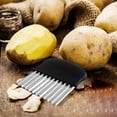 thumbnail image 3 of Cortador De Patatas Serrado Cortador De Patatas Ondulado Resistente Al Desgaste Herramienta De Corte De Virutas Arrugadas Para Verduras Y Frutas Sweethay HA037043-00, 3 of 6