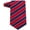 Red, variant on Scott Allan Burgundy and White Regiment Necktie Tie | Woven Microfiber Standard Size Tie 3.3" at Tip