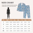 thumbnail image 4 of Fotbe Cute Chickens and Flowers Pattern Long Sleeve Pajama Set for Women,Sleepwear Set,2-piece Loungewear Set,Soft PJs Comfy Nightwear with Pockets -Medium, 4 of 7