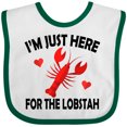 thumbnail image 3 of Inktastic Just Here for the Lobster Boys or Girls Baby Bib, 3 of 4