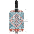 thumbnail image 6 of Square 2Pack PU Leather Indian Ethnic Mandala Cruise Luggage Tag with Privacy Cover and Name ID Tag for Travel Handbags Backpacks Luggage Tags, 6 of 6