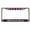 chrome/carbon/light pink, variant on Pitbull Mom with Paw Prints(Dog Lovers) Style Heavy Duty Metal License Plate Frame Personalised/Car Accessories Car Tag Holder Cover (Chrome/Carbon/Light Pink)