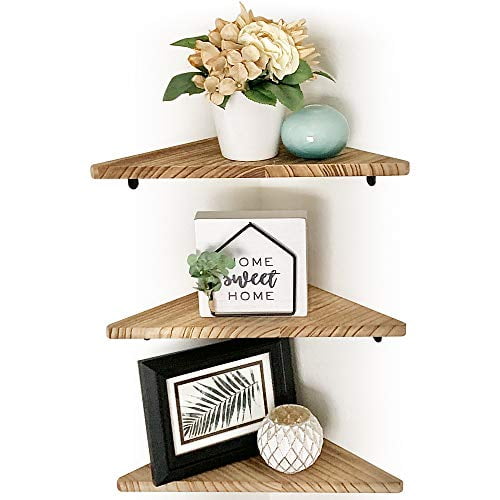 Beecora Corner Floating Wall Shelves Home Decor 3pc Set W Bonus Level Rustic Real Wood Farmhouse Shelf For Bedroom Mounted Living Room Bathroom Anizer In Kitchen Office Com - Corner Home Decor Beecora Corner Floating Wall Shelves Home Decor 3pc Set W Bonus Level Rustic Real Wood Farmhouse Shelf For Bedroom Mounted Living Room Bathroom Anizer In Kitchen Office Com - Corner Home Decor
