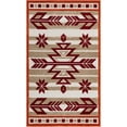thumbnail image 3 of Unique Loom Outdoor Modern Collection Area Rug - Albuquerque (5' 1" x 8' Rectangle Burgundy/Beige), 3 of 7