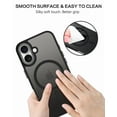 thumbnail image 2 of GAOBAO Magnetic for iPhone 16 Case, Compatible with MagSafe, Drop Protection Slim Translucent Matte Shockproof with Anti-Fingerprint Phone Case, Black, 2 of 7