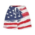 thumbnail image 3 of Edvintorg 4Th Of July women shorts with pockets Women's Independence Day Printed Casual Loose Pockets Lacing Drawstring Short Pants Red M, 3 of 4