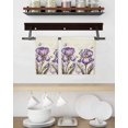 thumbnail image 3 of Purple Iris Kitchen Dish Towels for Drying Dishes Set of 3, Spring Vintage Butterfly Leaves Flowers Beige Waffle Weave Microfiber Hand Tea Bathroom Towels Quick Dry & Absorbent Towel 15.7x23.6, 3 of 7