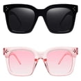 thumbnail image 2 of Gafas de Sol TAOTAOQI Vintage Cuadradas Oversize UV400 para Mujer, 2 of 7