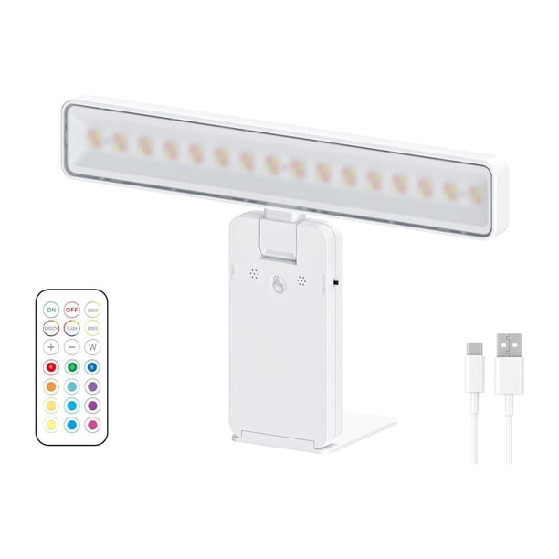 Aplique de pared recargable para cuadros, ideal para galerías de obras de arte y dormitorios. blanco