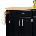 thumbnail image 2 of Homestyles Dolly Madison Wood Rolling Kitchen Cart in Black, 2 of 10