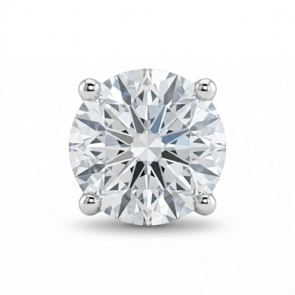 Pompeii 1/2 - 2 Ct Single Diamond Stud in 14k Gold One Earring Lab Grown (G/H,VS2-SI1)
