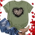 thumbnail image 6 of Kayannuo Love Heart Printed Womens Tees Valentine's Day T Shirts for Women Women Fashion Valentines Day Crew Neck Printed Short Sleeve T-shirt Casual Loose Shirt Tops, 6 of 7