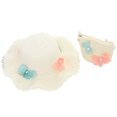 thumbnail image 1 of Sombrero de paja para mujer con circunferencia de 56-58 cm, sombrero de ala grande para playa, sombrero de protección solar con forma de mariposa y conjunto de bolsa de paja, 1 of 5