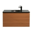 thumbnail image 3 of Simon 36 InchWall Mount Vanity With Integrated black Sink, 3 of 5