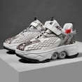 thumbnail image 3 of Roller Skate Shoes for Women Men Four Rounds Children's Roller Skates Shoes That Turn into Rollerskates Sneakers Outdoor Light Shoes with Wheels for Girls Boys, 3 of 12