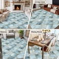 thumbnail image 5 of 8'x10' Area Rugs, Teal Morocco Indoor Outdoor Area Rug for Living Room Bedroom, Modern Abstract Art Contemporary Geometric Washable Bathroom Rugs Kitchen Floor Carpet Mats Home Decor Aesthetic, 5 of 8