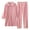 Pink, variant on Ltctricy Womens Winter Pajama Sets 2 Piece Fuzzy Button Down Housecoat with Fluffy Pants Warm Plush Lounge Set Sleepwear