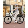 thumbnail image 6 of Cityone Plus Step-Thru Electric Bike for Adults, 26" EBike with 500W Motor, Max 28MPH, 48V 15Ah Battery 500W, Electric Bicycle with 7-Speed, White, 6 of 8