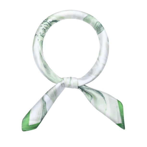 INSPIRAR CHIC Pañuelo cuadrado de satén impreso con flores para mujeres, diadema de seda con flores, pañuelos para el cuello 27.6"x27.6" Estilo-12