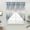 light blue, variant on Blue Eucalyptus Coastal Swag Curtains for Kitchen/Bedroom/Living Room, Beach Starfish Shell Nautical Vintage Scalloped Curtains 63 Inch Long, Window Swag Topper Curtains Valances 2 Panels Set 36"x63"