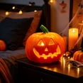 thumbnail image 7 of QuanTara Large LED Pumpkin Light - 20" Blow Mold Halloween Decoration, Weather-Resistant Plastic Jack-o'-Lantern for Entryways, Retail Windows & Commercial Displays, 7 of 7