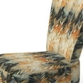 thumbnail image 4 of Designart "Golden Gilded Chevron Reverie I" Gold Chevron Upholstered Accent Chair - Glam Arm Chair For Living Room, 4 of 7