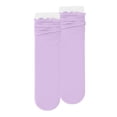 thumbnail image 4 of QSAWXQZ Kids' Ruffle Crew Socks Solid Breathable Mid Calf Socks 6-14Years, 4 of 6