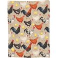 thumbnail image 3 of Chicken Blanket Gifts for Kids Adults Soft Warm Lightweight Cozy Cute Domestic Hens and Roosters Throw Blankets for Bed Living Room Sofa Couch Farmhouse Decor 40x50in, 3 of 6
