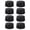 Black-8 Pack - 108 Inch Round, variant on Black 8 Pack - 54 x 54 Inch Square Tablecloth For Dining, Party, Banquet