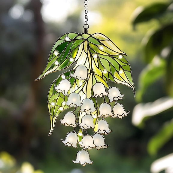Lily of the Valley Suncatcher: Acrylic Window Hanging, May Birth Flower