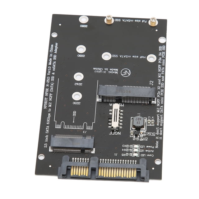Adaptador convertidor M.2 a SATA Velocidad de transmisión rápida Práctica Tarjeta adaptadora de disco duro MSATA PCB para computadora