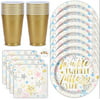 Twinkle Twinkle Little Star Theme Baby Shower Party Supplies Set for 32 Includes: Paper Plates, Luncheon Napkins, 18 oz Cups, Perfect for Baby Shower, Gender Reveal, Children’s Birthdays