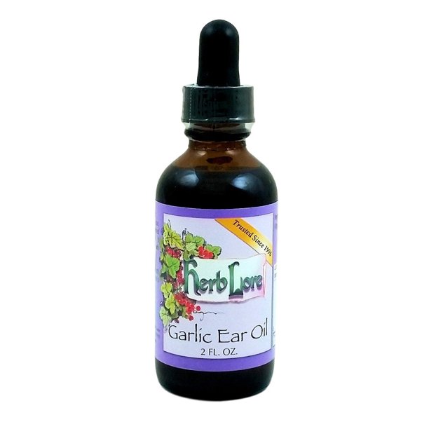 Herb Lore Organic Garlic Ear Oil Drops 2 Fluid Ounces Natural