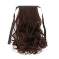 thumbnail image 2 of Travelwant Long Curly Wavy Hair Ponytail Extension Claw Jaw Clip in Synthetic Hairpieces for Women Dark Brown Pony Tail for Daily Party Use, 2 of 5