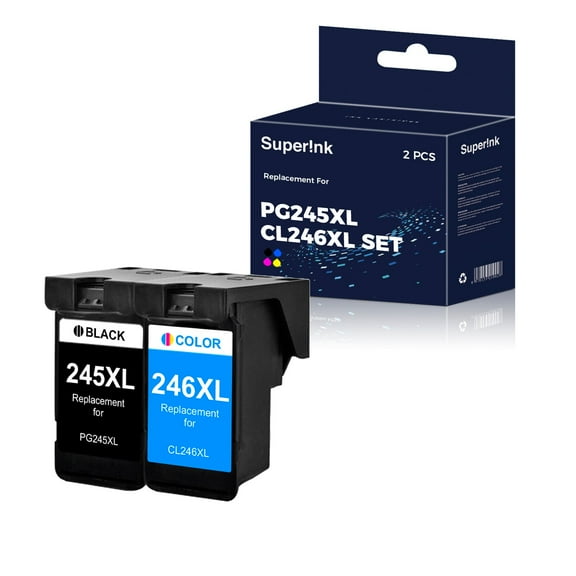 Compatible Canon PG-245XL CL-246XL Combo Inkjet Cartridge By Superink